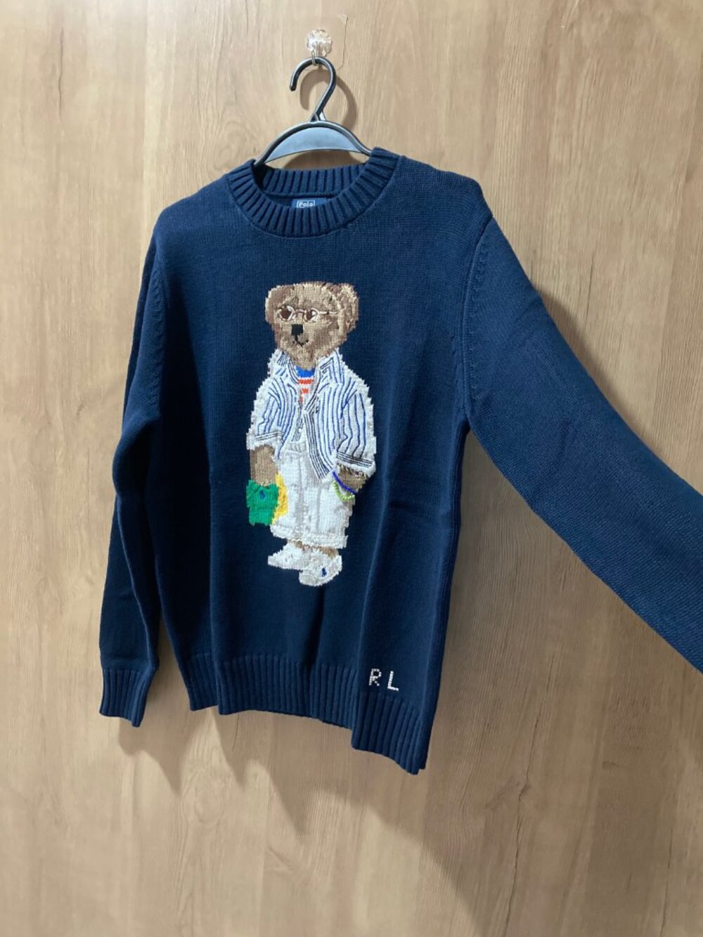 Ralph Lauren Vacation Bear Navy Knit Sweater - Picture 7 of 9